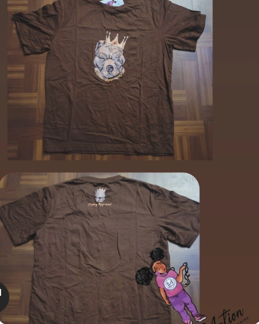Brown Shirts DOG With Crown Shirt Brown New with Tags. Unisex Size Large