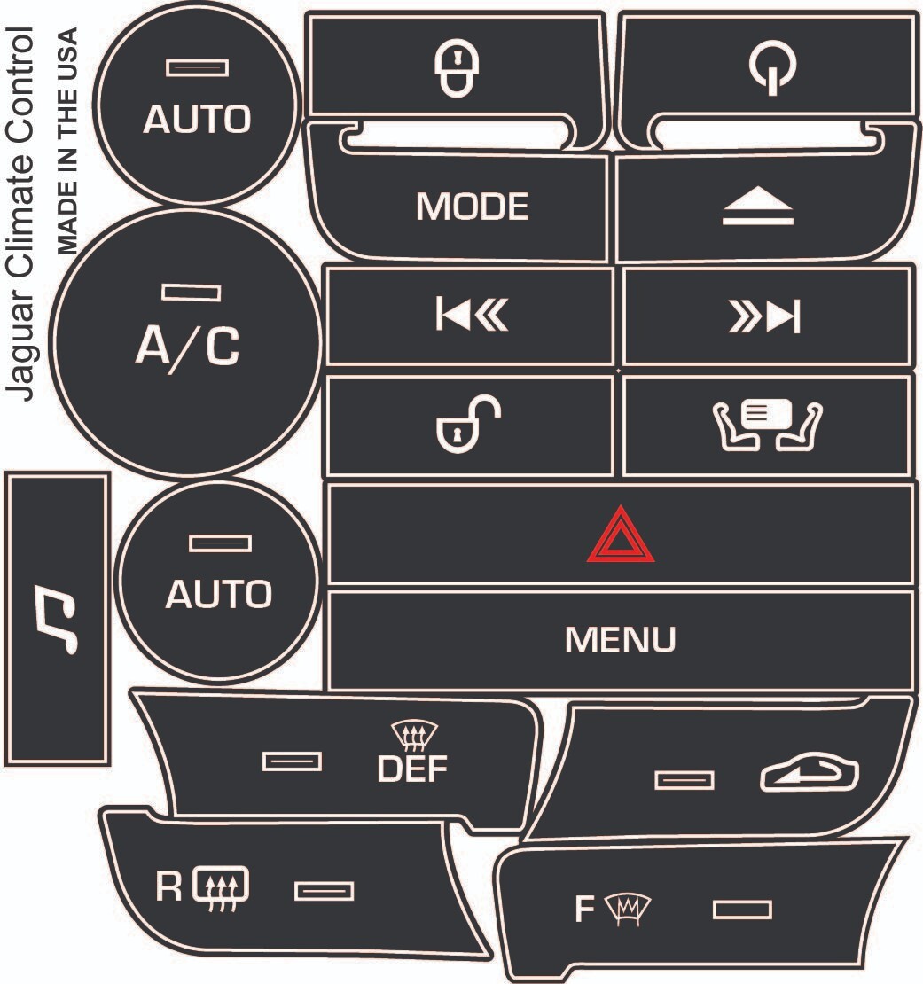 1015 Jaguar XJ CLIMATE CONTROL BUTTON REPAIR DECAL AW9318C858BE eBay