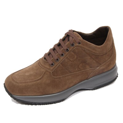 G2694 sneaker uomo HOGAN INTERACTIVE brown suede shoe man