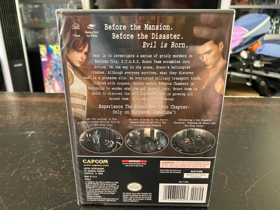 Resident Evil Zero 0 for Nintendo Gamecube 2002 Capcom Black Label NTSC USA NEW - Image 3 of 4