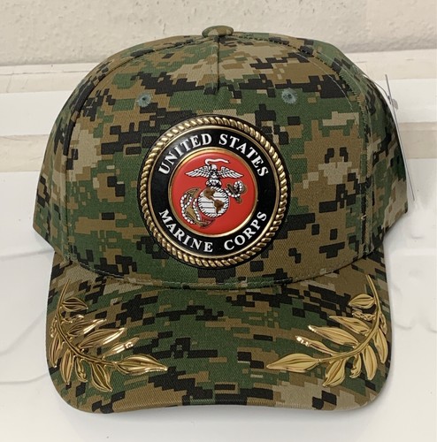CAPPELLO CAPPELLO AD ALTA FREQUENZA US MARINE CORPS USMC EGA DISTINTIVO LOGO EMBLEMA ROVERE FOGLIA - Foto 6 di 8