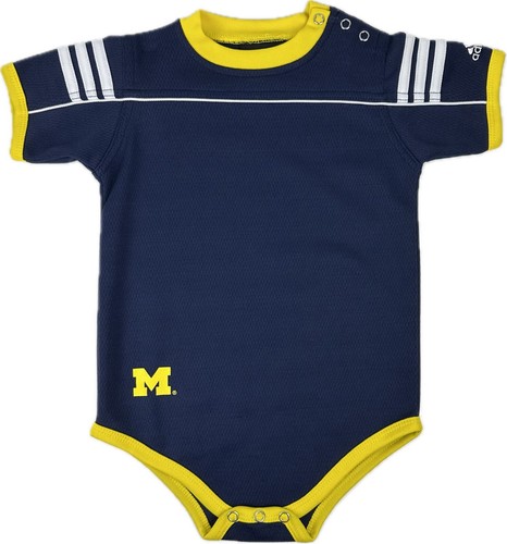 Adidas Babyblau Kurzarm University of Michigan Einteiler Body Gr. 24 MO