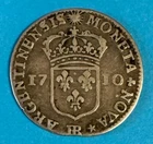 France France 11 Sols de Strasbourg 1710 BB, 2.89g 833 Silver, Ø22mm (M2