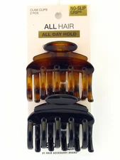 SCUNCI NO SLIP GRIP 7 CM JAW HAIR CLIPS - 2 PCS. (37170)