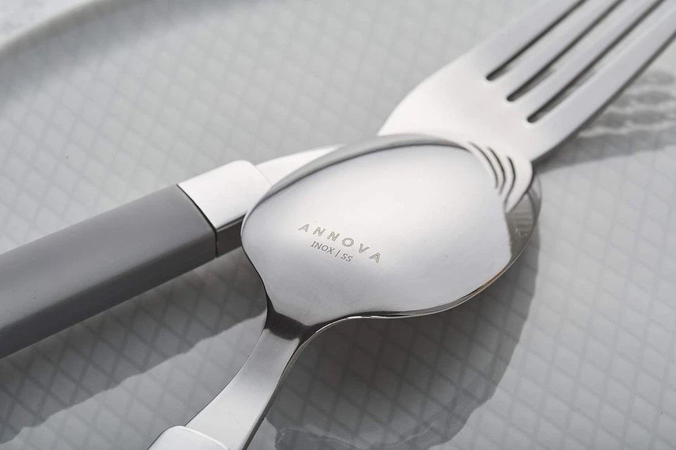 ANNOVA 20 Pieces Stainless Steel Flatware/Cutlery Set - Color Handles - 4 x D... - Image 4 of 4