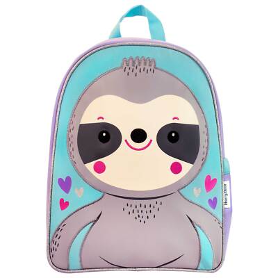 Happy Sloth Backpack Kids Childrens Boys Girls School Bag Rucksack Purple  Hearts UK