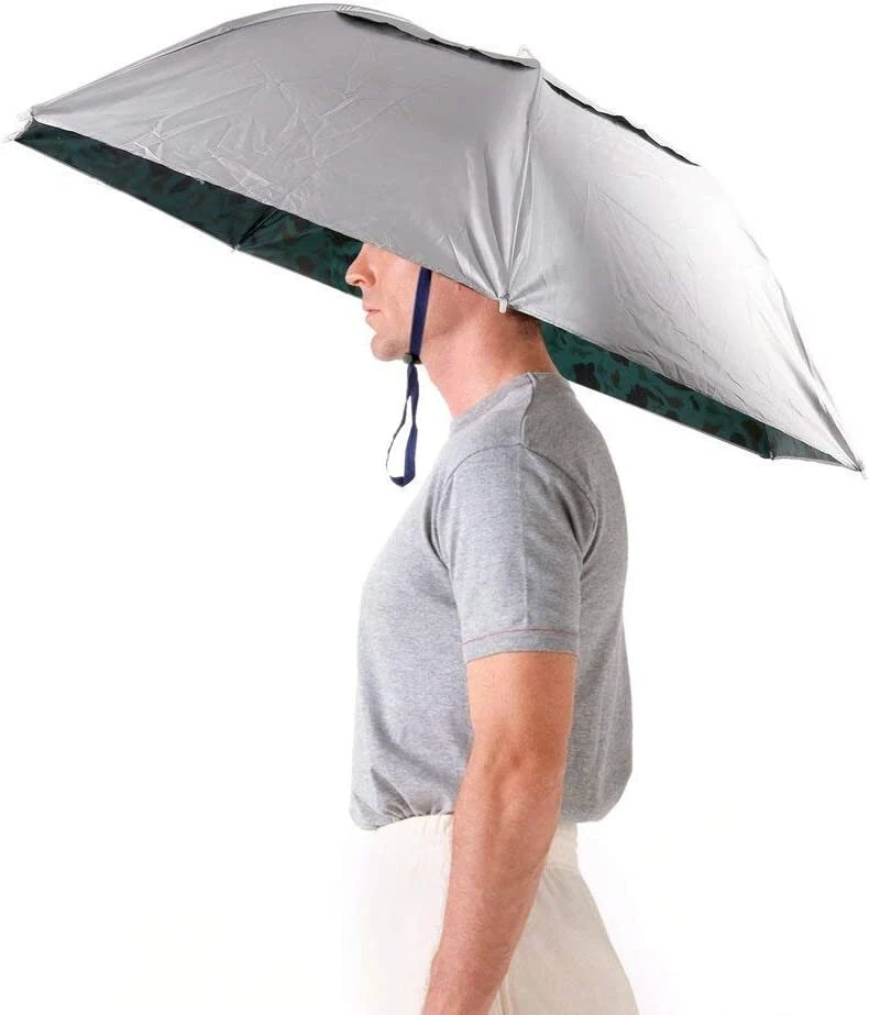 head umbrella hat