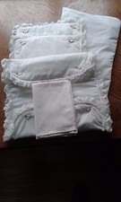 Bedding Set for Silver Cross Dolls Twin Pram White Quilt, Mattress, 2 pillow etc