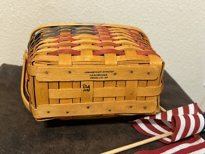 1998 Vintage Longaberger 25th Anniversary Basket American Flag