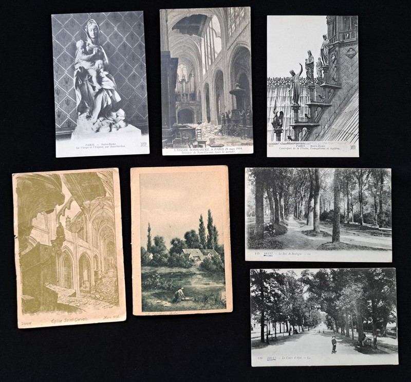 WORLD WAR I POST CARDS NOTRE DAME SAINT GERVAIS CHURCH (7) #5