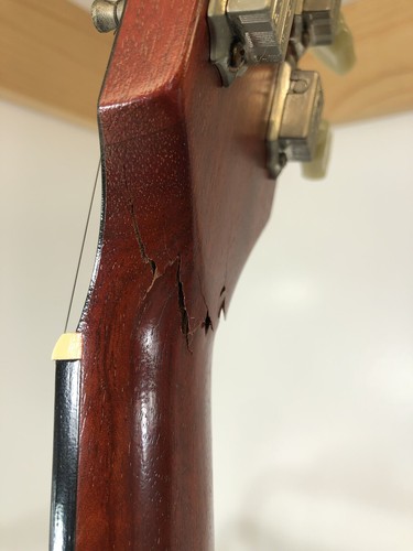 2002 Gibson SG Special Faded Cherry w/Ebony Crescent Moon Inlays DAMAGED NECK - Picture 20 of 24