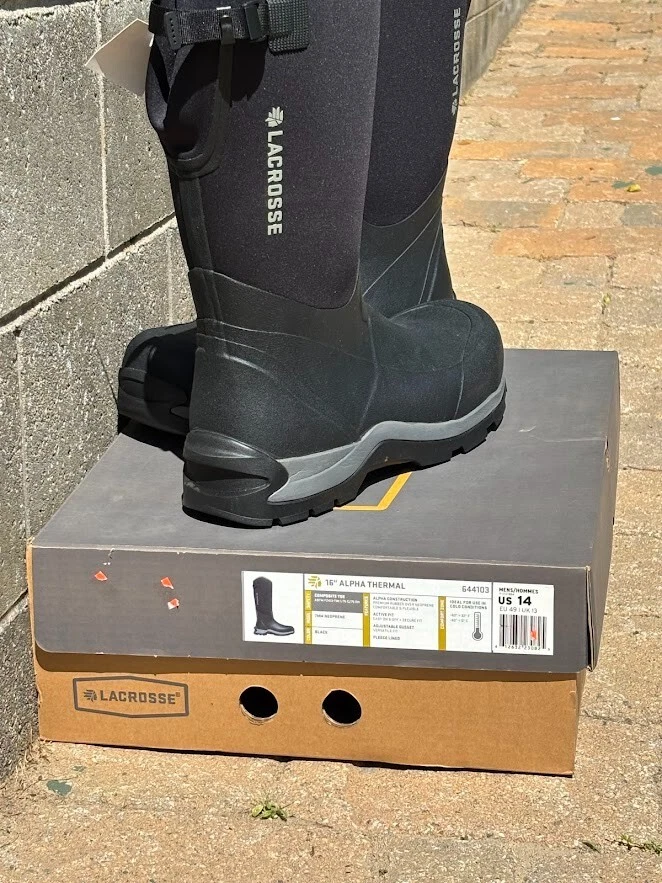 LACROSSE ALPHA THERMAL 644103 SIZE 14 FLEECE LINED COMPOSITE TOE NEOPRENE  - Image 3 of 4