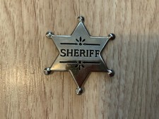 Sheriff Badge Pin Silver Star