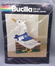 Bucilla Pre Cut Plastic Canvas Kit -Country Goose Doorstop- 9  X 11.5    5891