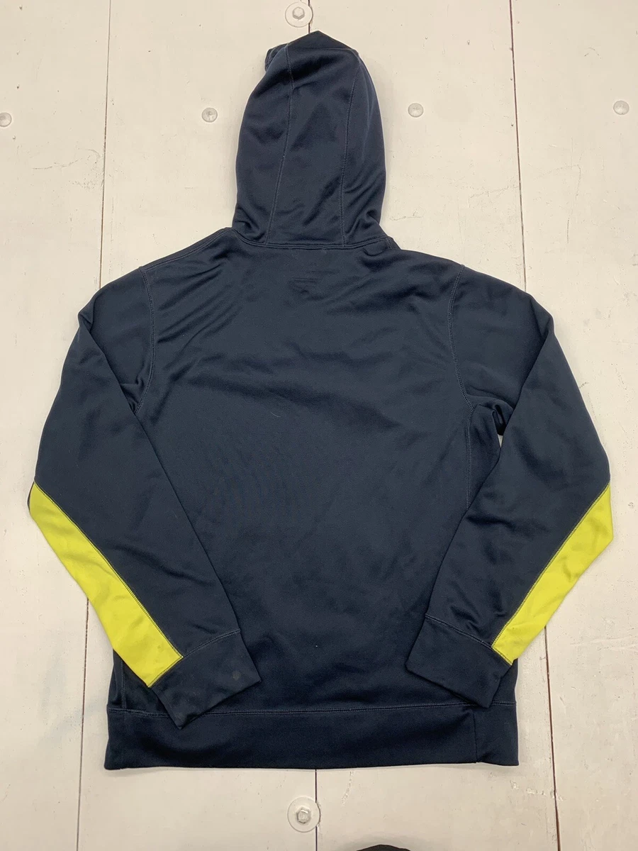 Navy blue and yellow nike hoodie sale