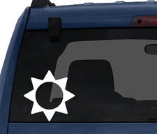 Weather Symbol #5 - Sunny Summer Day Forecast   - Car Tablet Vinyl Decal