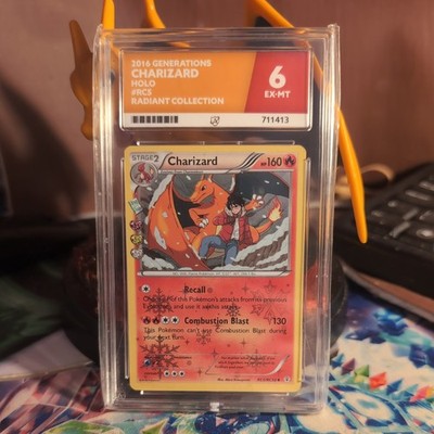 2016 Generations Charizard Holo RC5 Ace Grade 6