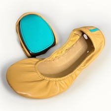 Tieks By Gavrieli Womens 9 Camel Leather Ballet Flats Comfort Preppy