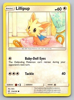 Lillipup 174/236 Common Cosmic Eclipse Pokemon Lightly Played