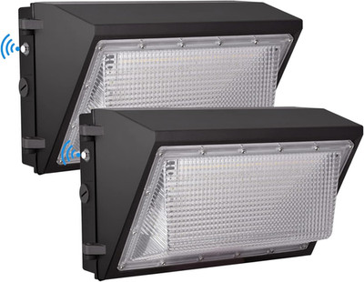 2 Pack 100W LED Wall Pack Light Dusk to Dawn Photocell Outdoor Security Lighting