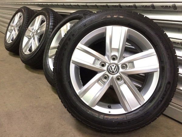 Cerchi In Lega Vw T5 T6 T6.1 7H 7E Caravelle Devonport Pneumatici Per Tutte Le Stagioni 215/60 17 Nuovi-image