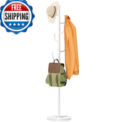 MISSLO Heavy Duty Coat Rack Freestanding 4 Adjustable Size Coat Tree with Stable