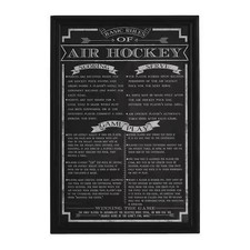 Hathaway Air Hockey Game Rules Wall Art,18 in H BG2029AH Hathaway BG2029AH