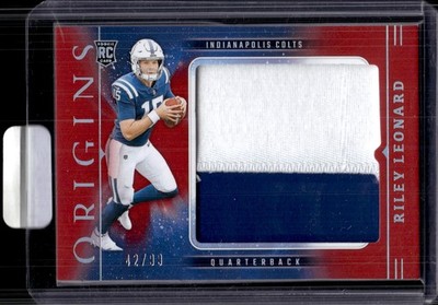2025 Panini Origins #RJY-RLD Riley Leonard Rookie Jumbo Jerseys Red #/99