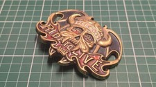 Vintage Skull Skeleton Belt Buckle Used Leather Accessories
