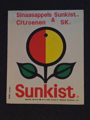 SUNKIST   Sticker / Aufkleber   *aus Sammlung* 540