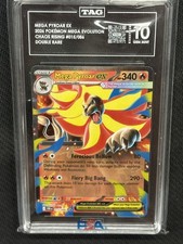 Mega Pyroar EX Pokemon Chaos Rising Double Rare TAG 10 PSA #015/086