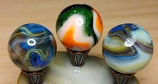 .73"-.67" JABO/D.A.S. MARBLES LOT AV. -SWIRL TOYS MINT-/NM