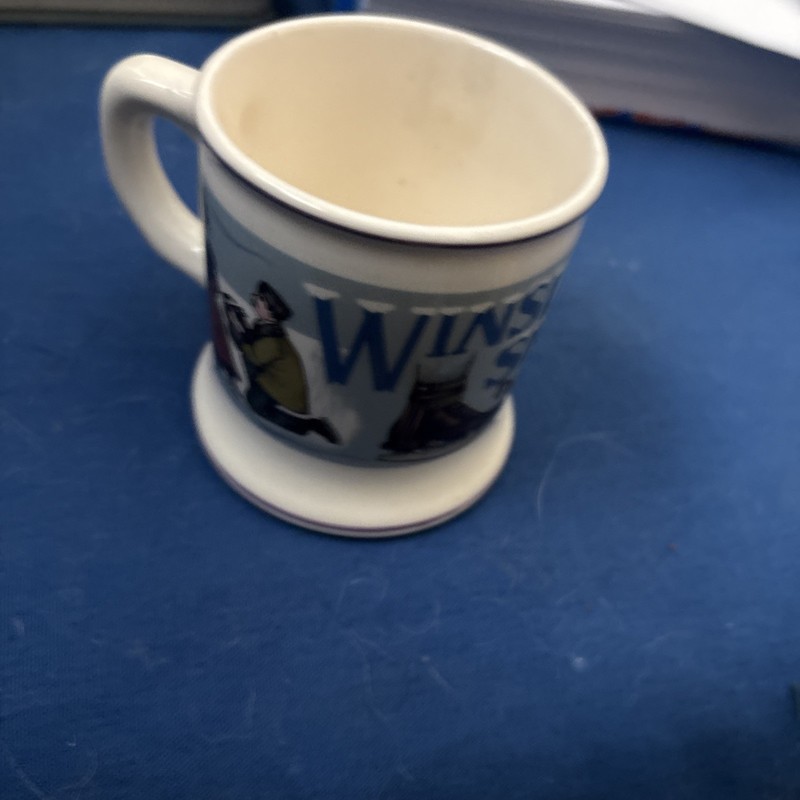VINTAGE 1982 FRANKLIN PORCELAIN MINIATURE SHAVING MUG WINSLOW SKATES MFG. CO