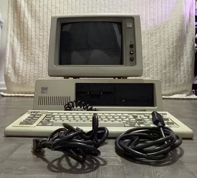 Vintage IBM 5150 Computer w/ 5153 CGA Display, Model F Keyboard, TESTED - READ