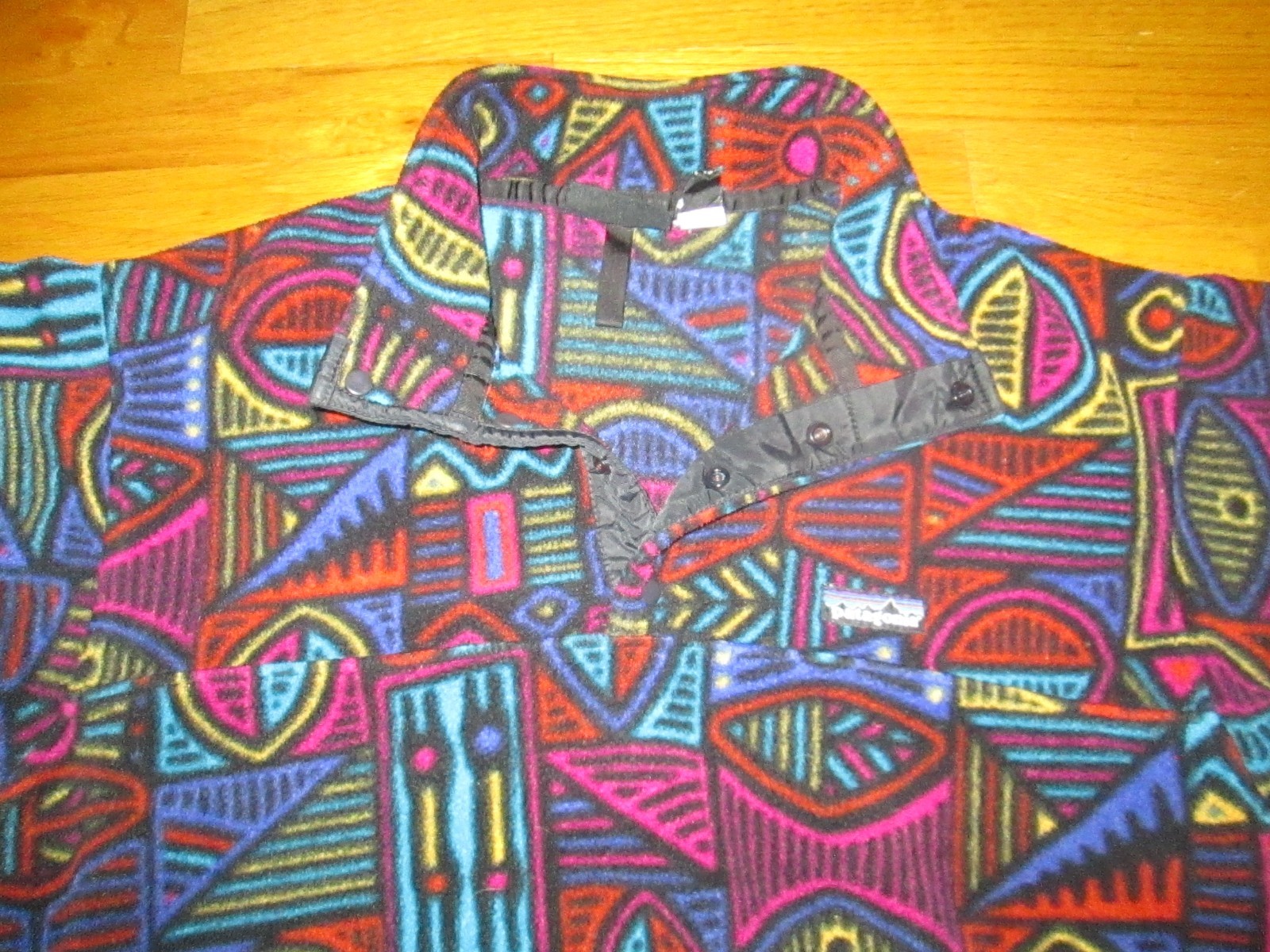 MADE IN USA Vtg 90s Patagonia Snap T Pullover jacket Aboriginal 1995 synchilla S image 6