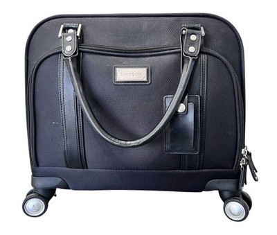 Samsonite Spinner Underseat Carry On Black Rolling Laptop Travel Bag 5000672