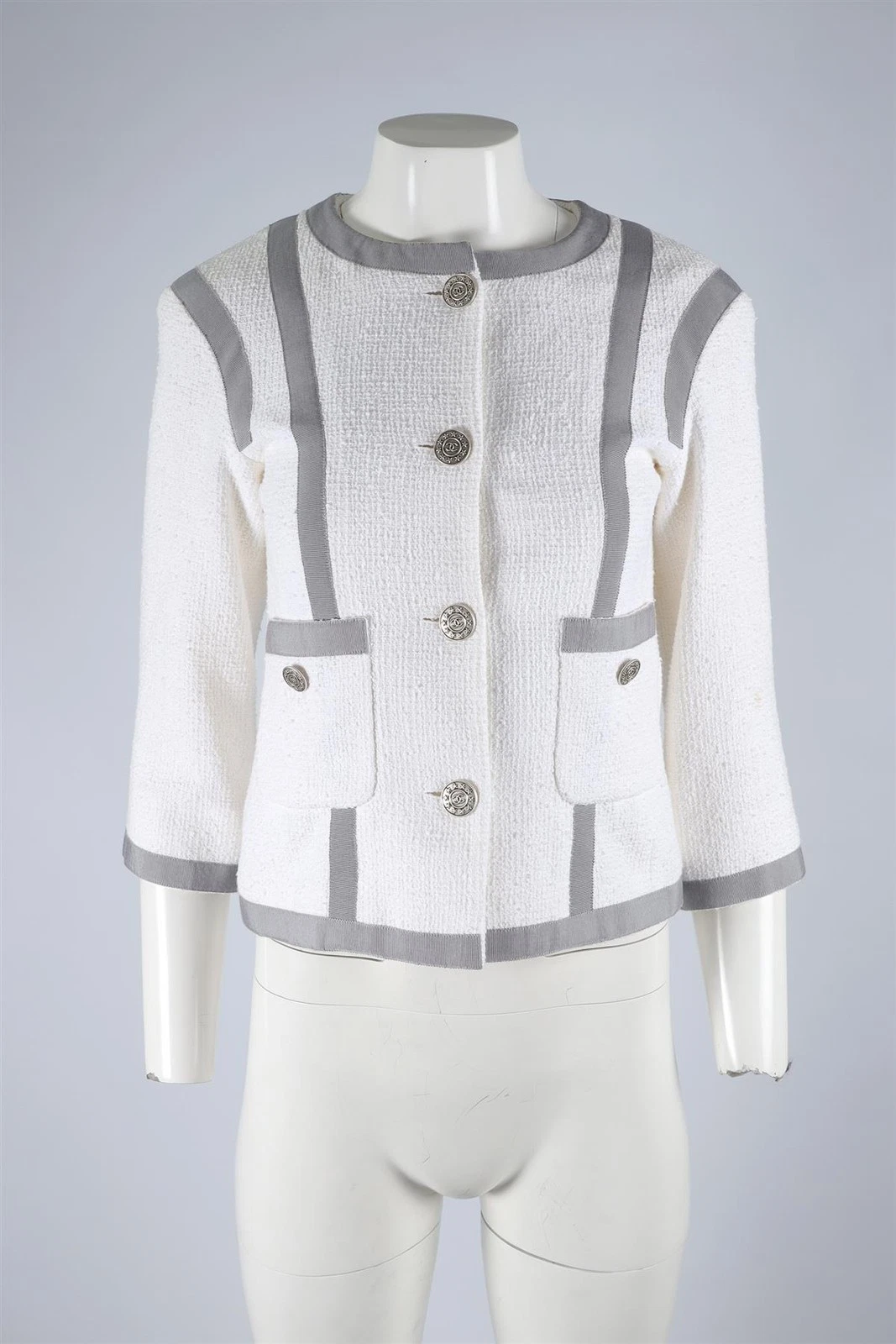 GIACCA CHANEL BIANCA 2014 COTONE FR 36 UK 8