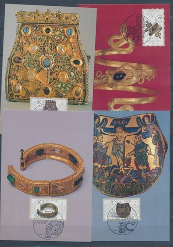 XE59710 Germany 1987 Bundespost treasures artefacts maxicards used