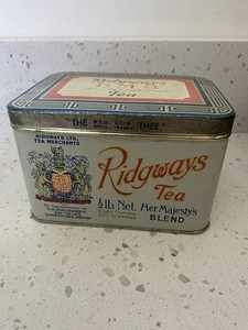 Vintage Ridgeways Tea England Tin Canister