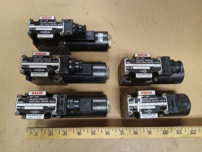 NACHI Wet Type Solenoid Operated Directional Control Valves, Lot of 5