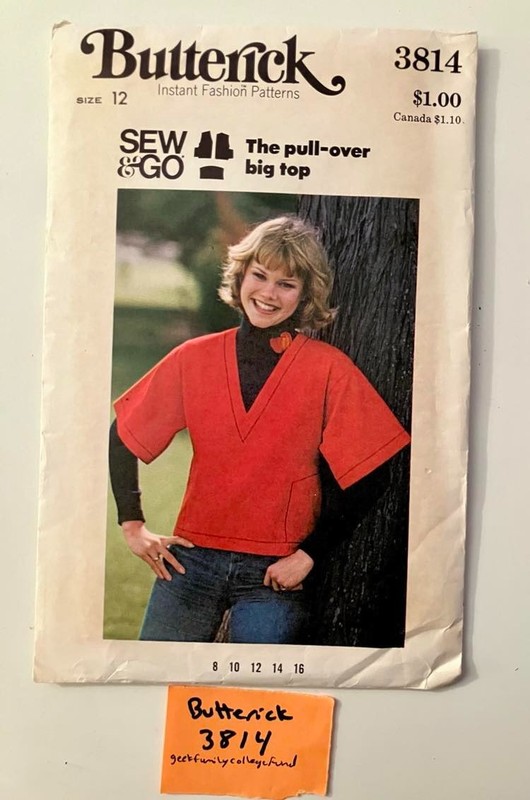 Butterick 3814 Vintage Misses Tops Size 12 Bust 34 Cut