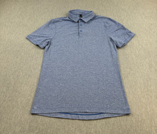 Lululemon Shirt Mens Small Blue Heather Polo Evolution Performance Golf Classic