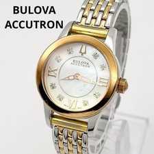 Bulova Accutron Quartz Ladies Watch Mother of Pearl Dial Two-Tone