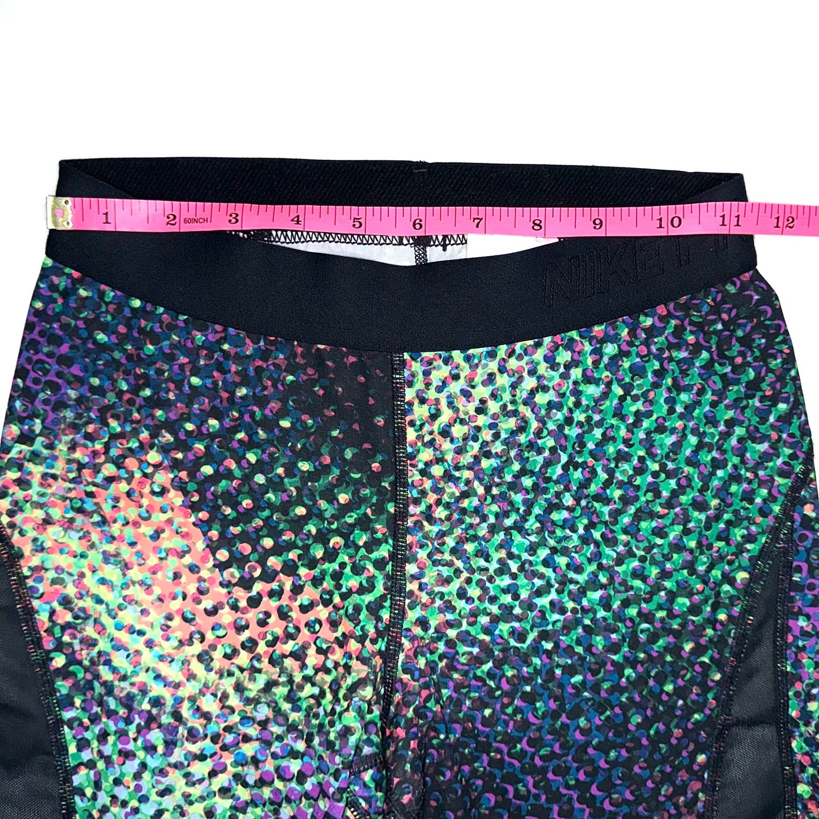 Nike Pro HyperCool Multicolor Pattern Mesh Capri … - image 13