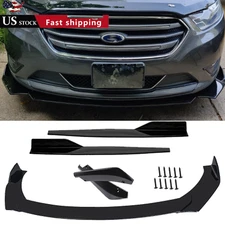 Front Bumper Lip Chin Spoiler Body Kit Splitter Side Skirt For Ford