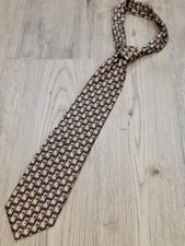 Ferucci Brown  Yellow Silk Tie