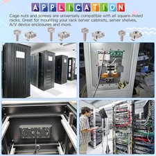 80Sets/160Pcs M5 M6 Cage Nuts and Screws Set, Square Hole Hardware Cage Nuts ...