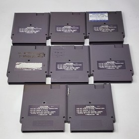 NES Game Lot of 8 (R.C. Pro-AM Milon's Castle Marble Madness Bases Loaded..etc)