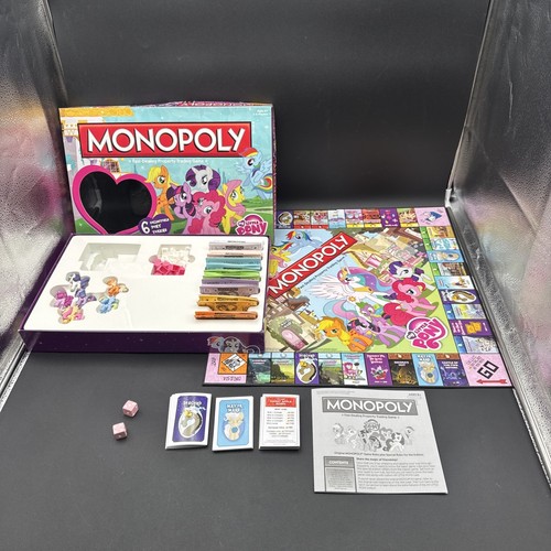 Monopoly MY LITTLE PONY 2013 Board Game Complete 6 Collectible Tokens Good Cond.