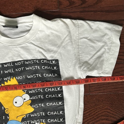 Vintage 90’s Child's Kids Size M T-Shirt Bart Simpson Single Stitch USA CHANGES - Picture 4 of 8